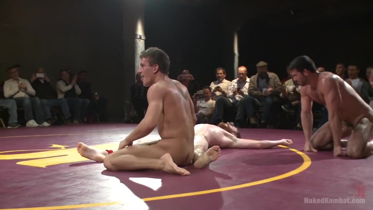 Four hot studs fight for the right to fuck in front of a live crowd!