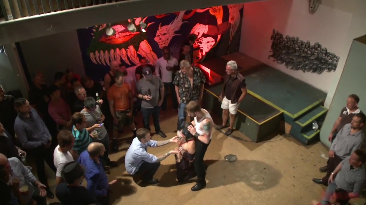 Bar Slut Gang Fucked and Covered in the Crowd's Cum