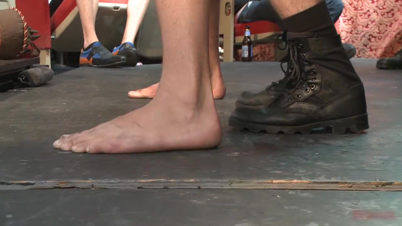 Bound hunk publicly tormented and gang fucked for his first Dore Alley