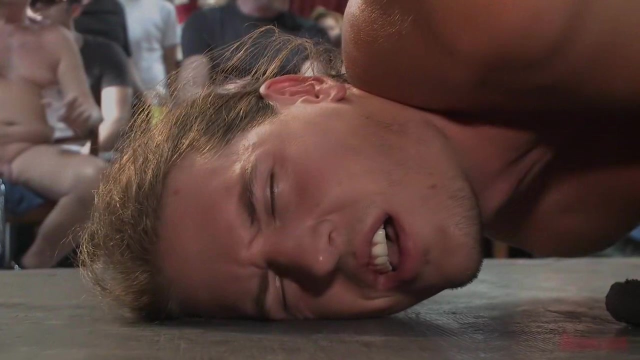 Bound hunk publicly tormented and gang fucked for his first Dore Alley