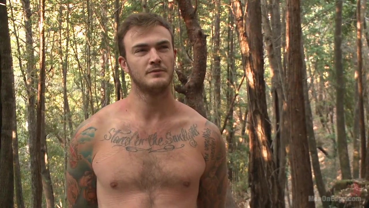 Bound Christian Wilde begs to cum in the woods