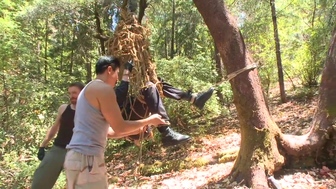 Officer Bullet - Ass fucked and edged in the middle of the woods