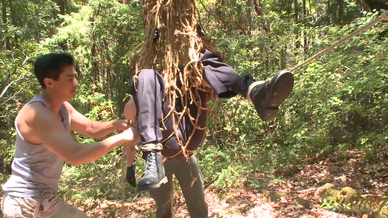 Officer Bullet - Ass fucked and edged in the middle of the woods