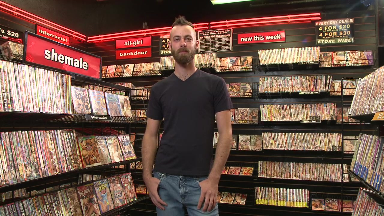 Beard full of cum - Bound stud fucked with machines and cock alike!