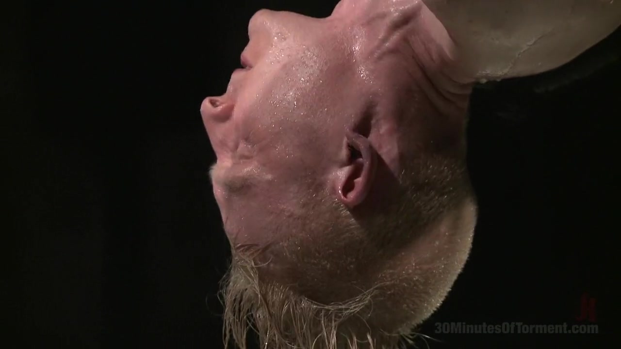 Straight Kickboxer gets dunked while shooting his load