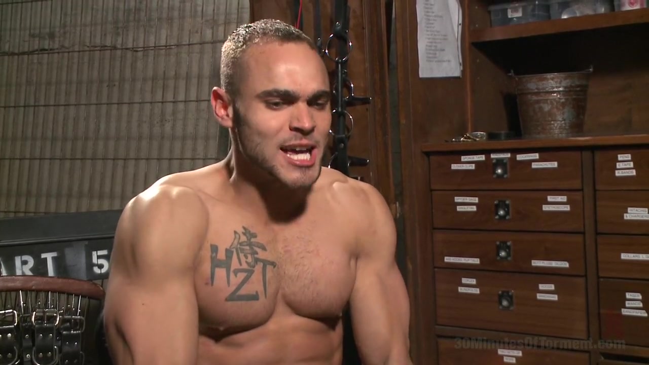 Muscled stud Brock Avery Tormented and Fucked