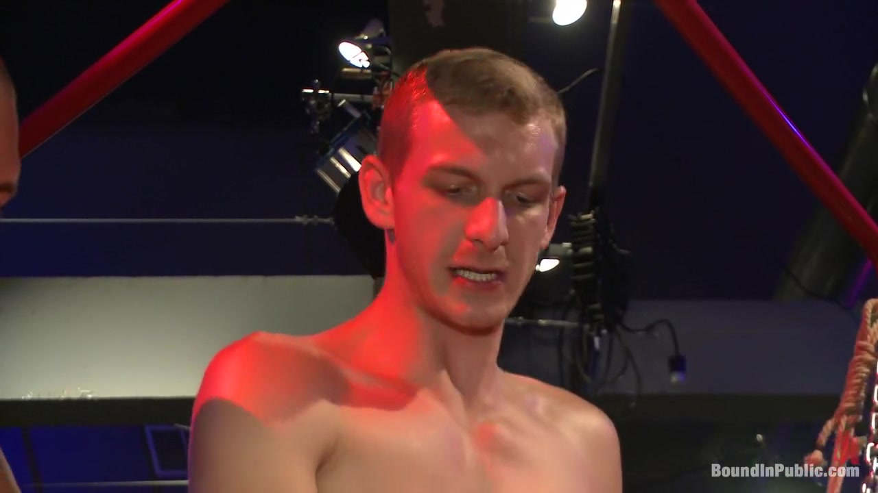 Horny crowd gang bangs a young stud at the playspace of Mr S Leather