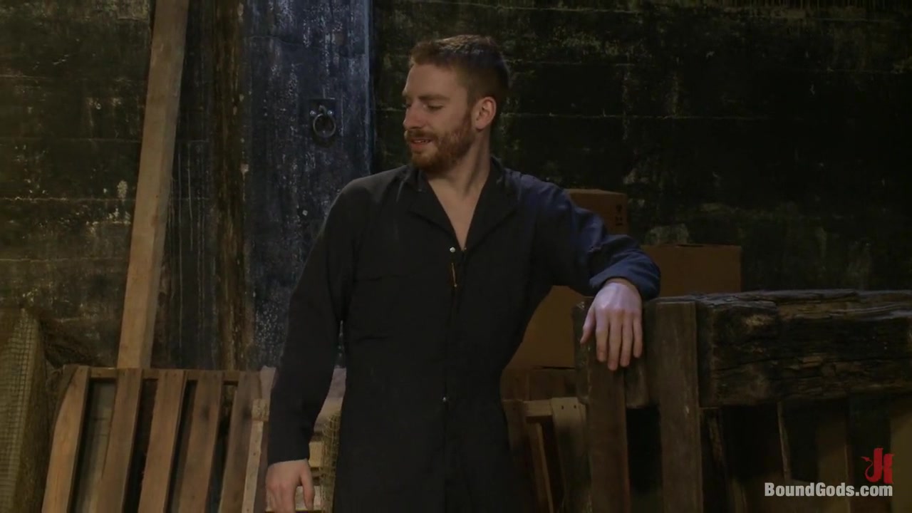 Dockworker gets taken down and fucked by a leather dom