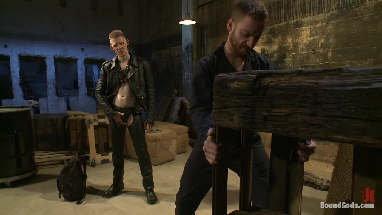 Dockworker gets taken down and fucked by a leather dom