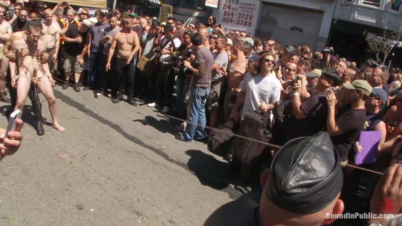 Cody Allen - Naked, Tied up, Zippered, Humiliated in Public