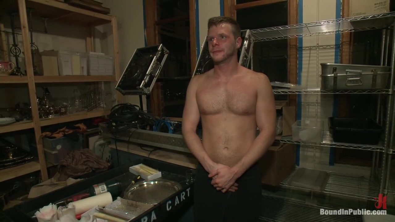 Sexy stud gets shocked, suspended, and gang fucked on the Upper Floor