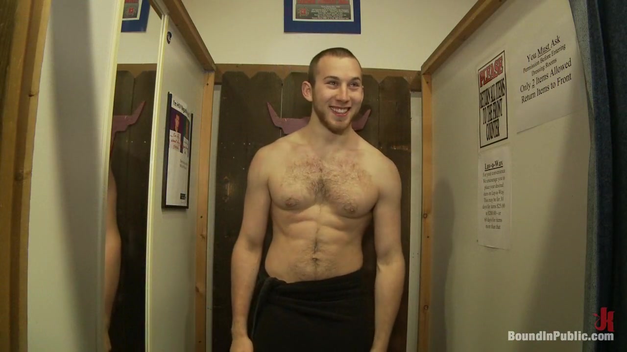 19 year old stud with a giant cock gets used and humiliated in public