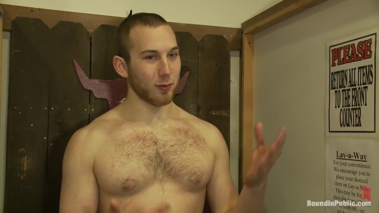 19 year old stud with a giant cock gets used and humiliated in public