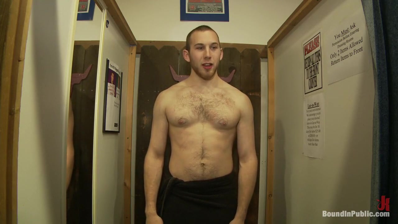 19 year old stud with a giant cock gets used and humiliated in public