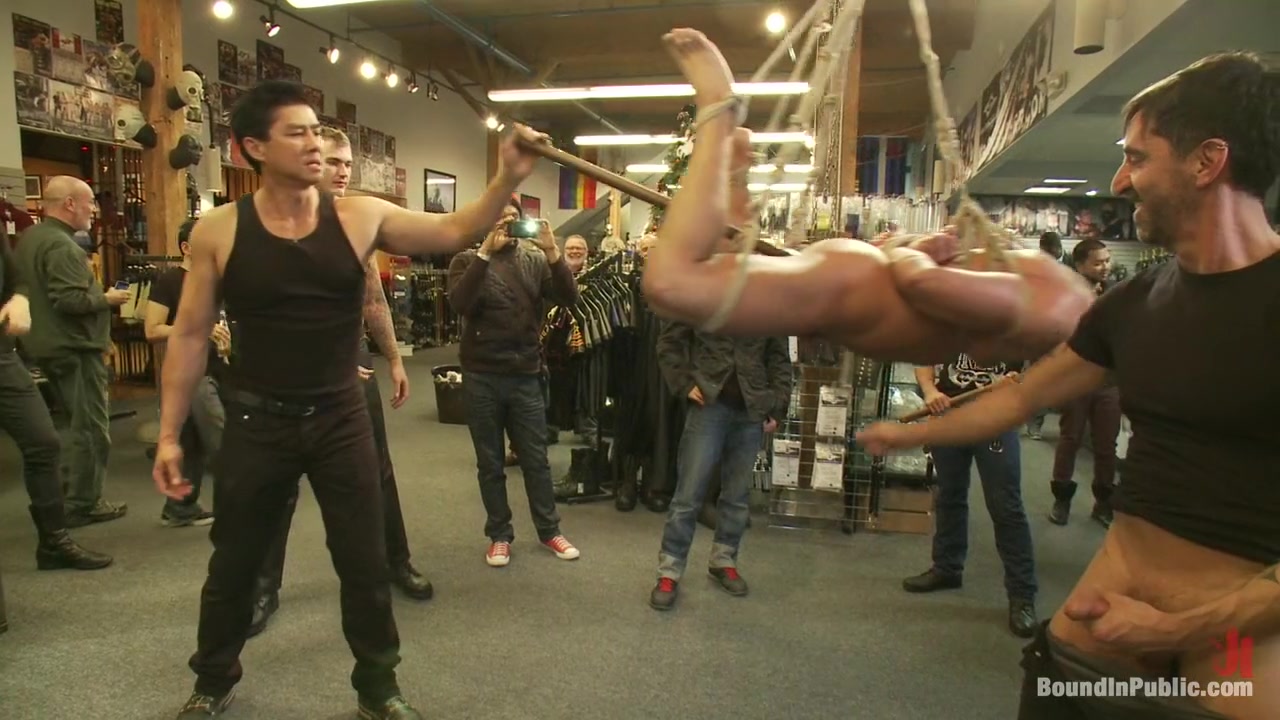 Jessie Colter gets gang banged at Mr S Leather store