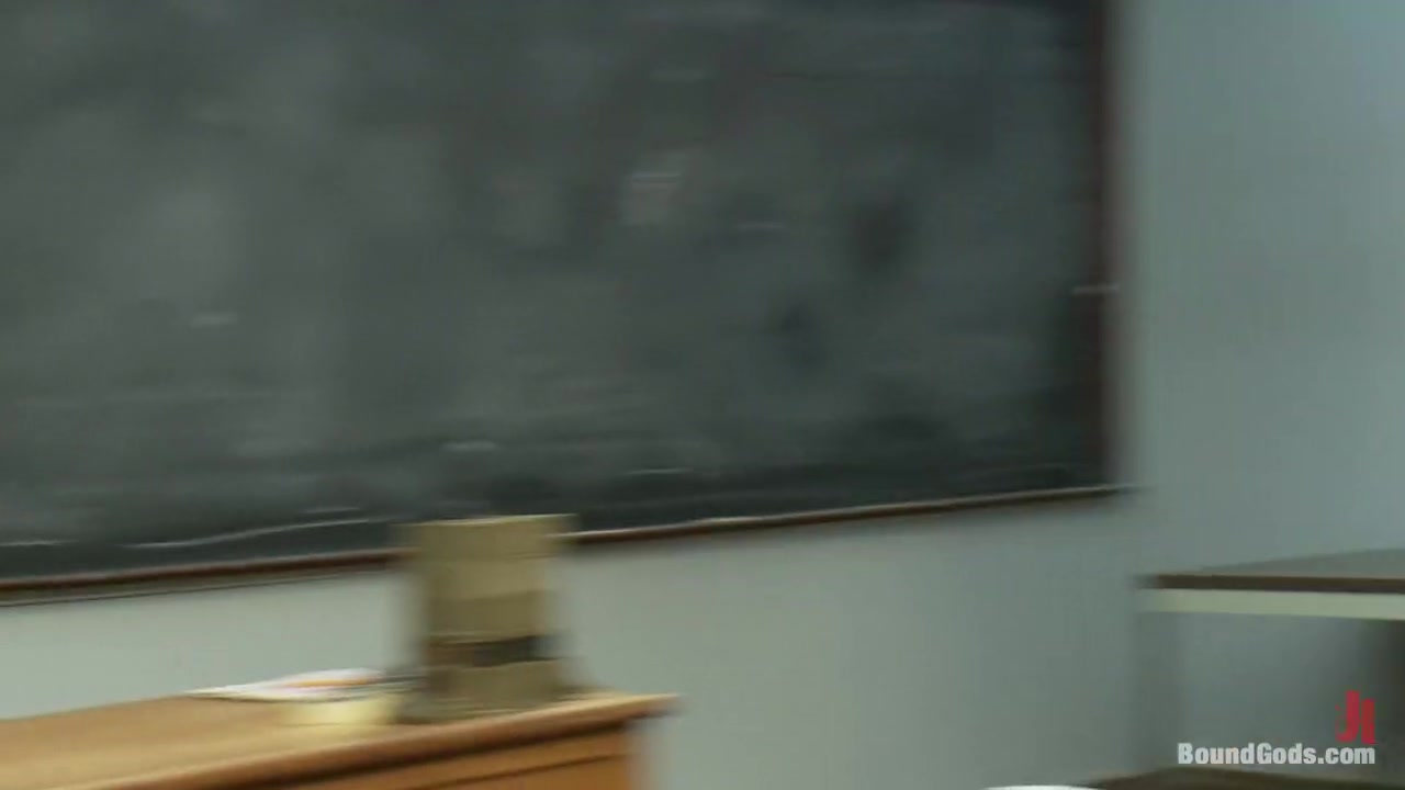 Spoiled student 18+ gets an attitude adjustment from the creepy janitor.