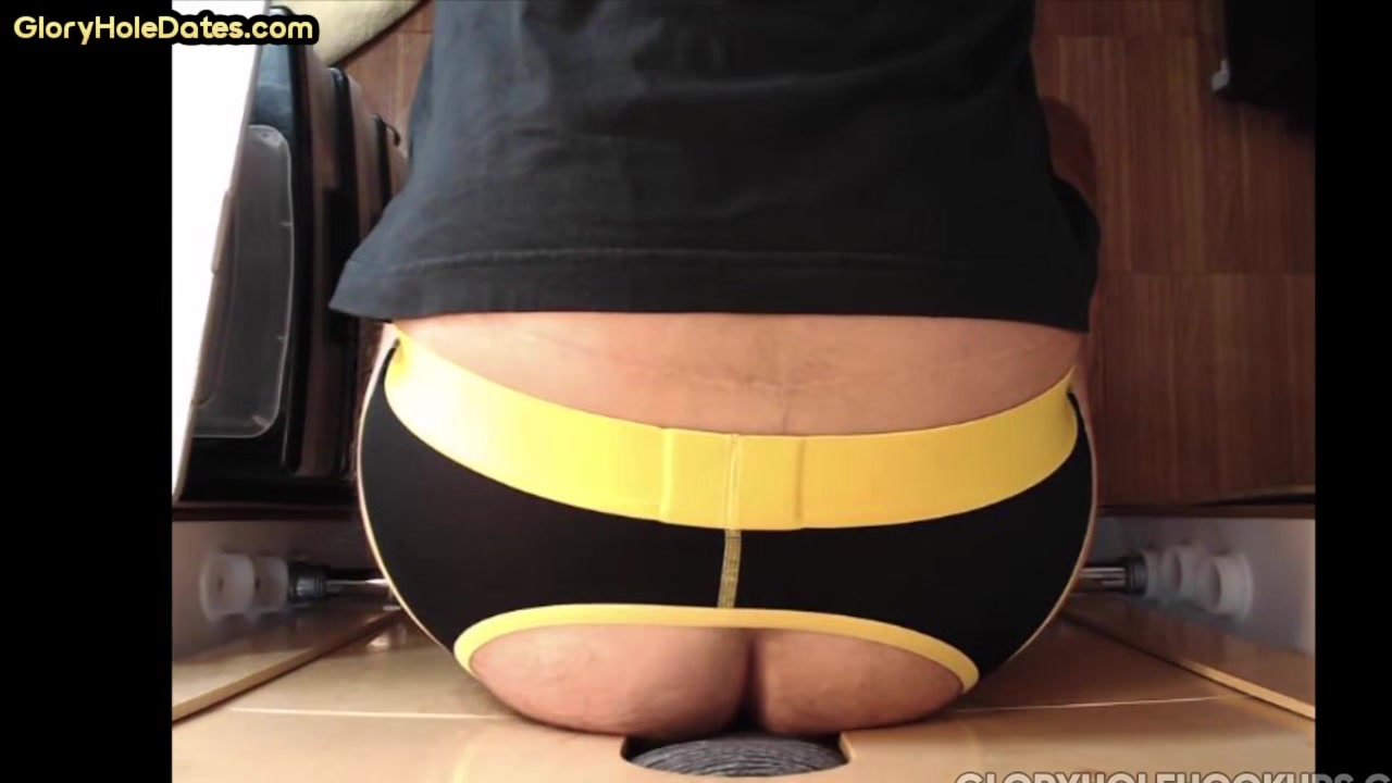 Cockloving gloryhole DILF barebacked in jockstrap asshole