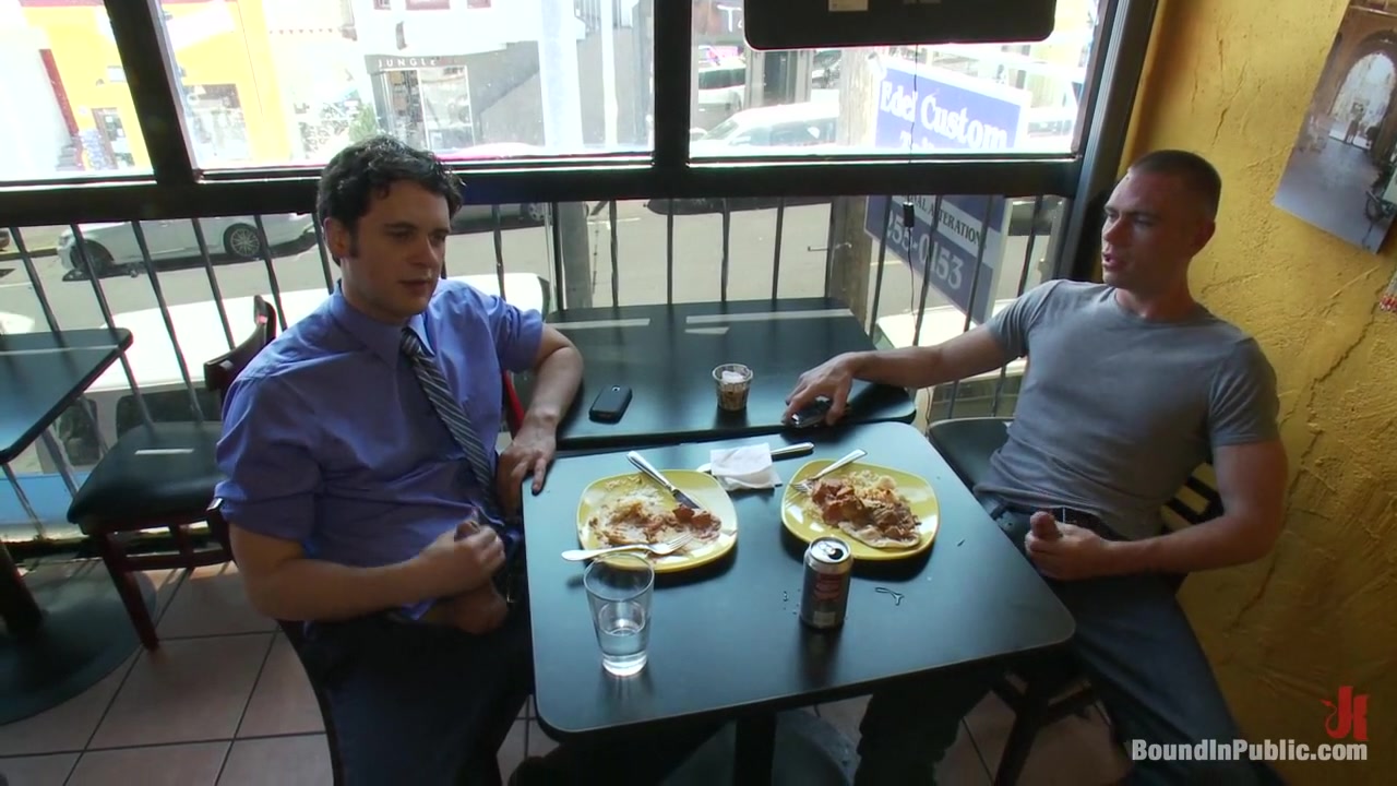 Restaurant patrons a bad waiter and make him serve naked in public