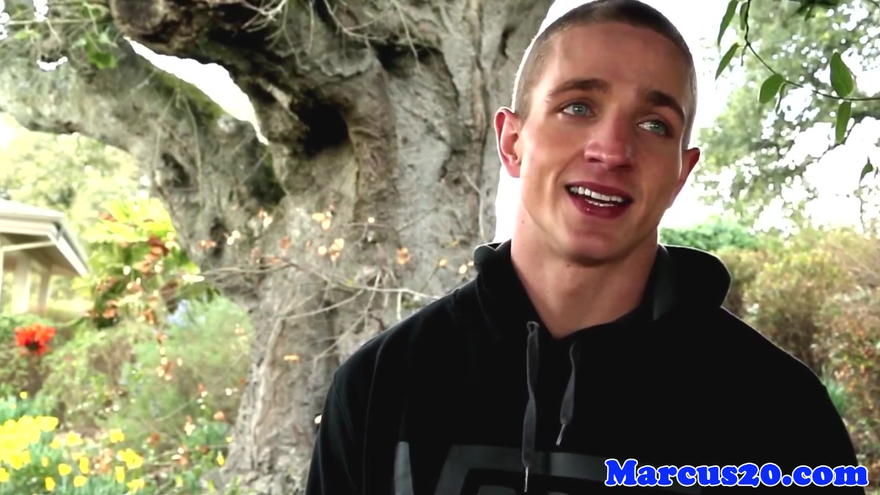 Handsome pornstar masturbating until cum