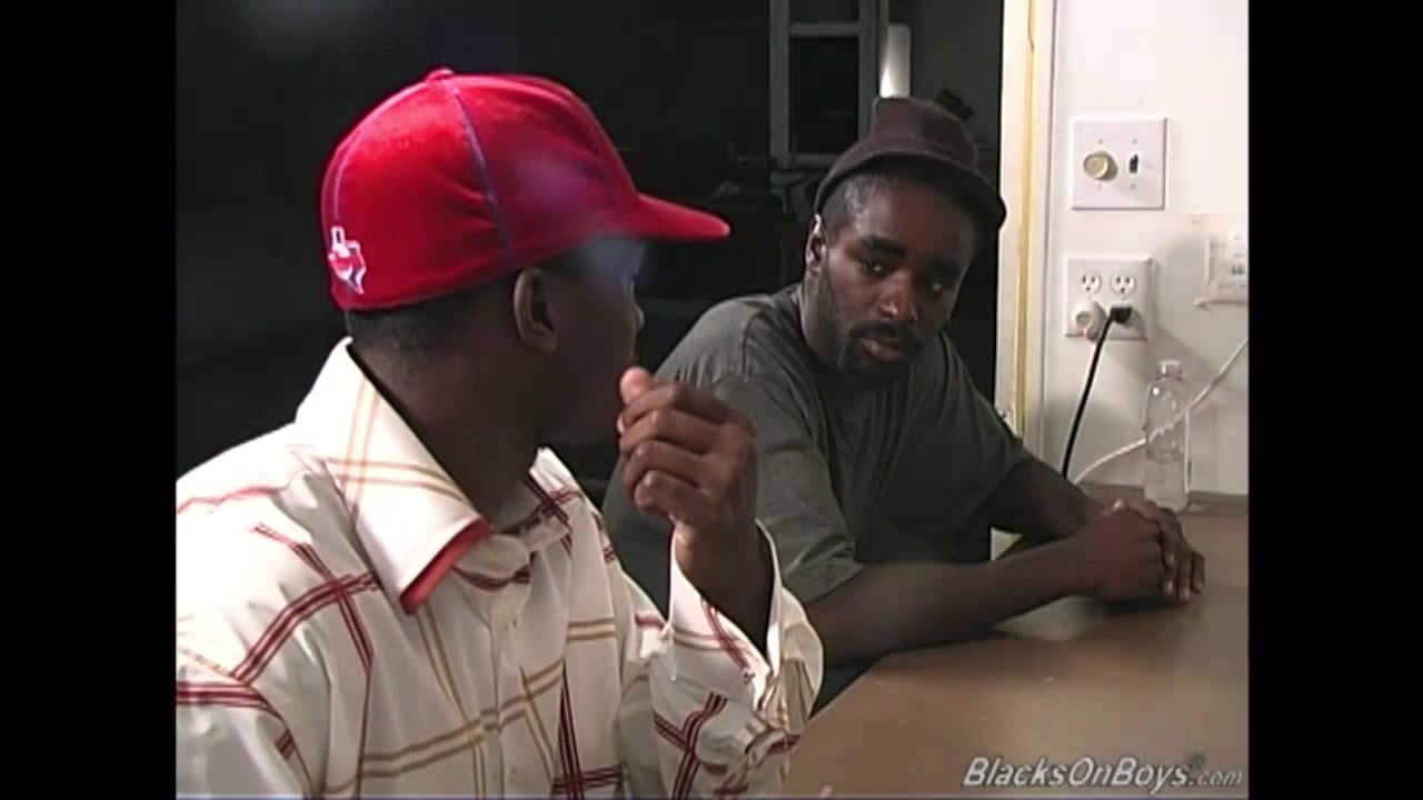 Black guys sharing a hairy middle aged white man