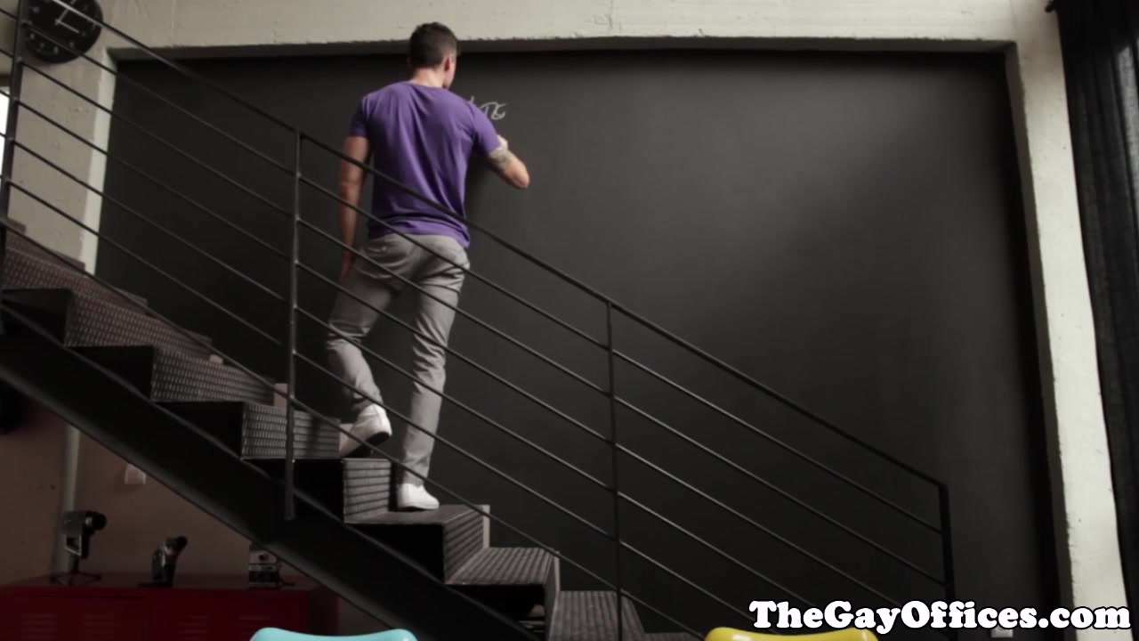 Office muscle pounding tight ass
