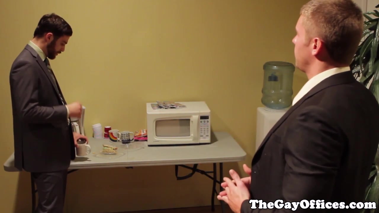 Office muscle pounding hunks ass