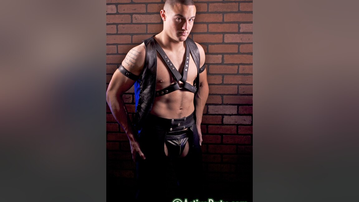 Neal in Leather Military Porn Video