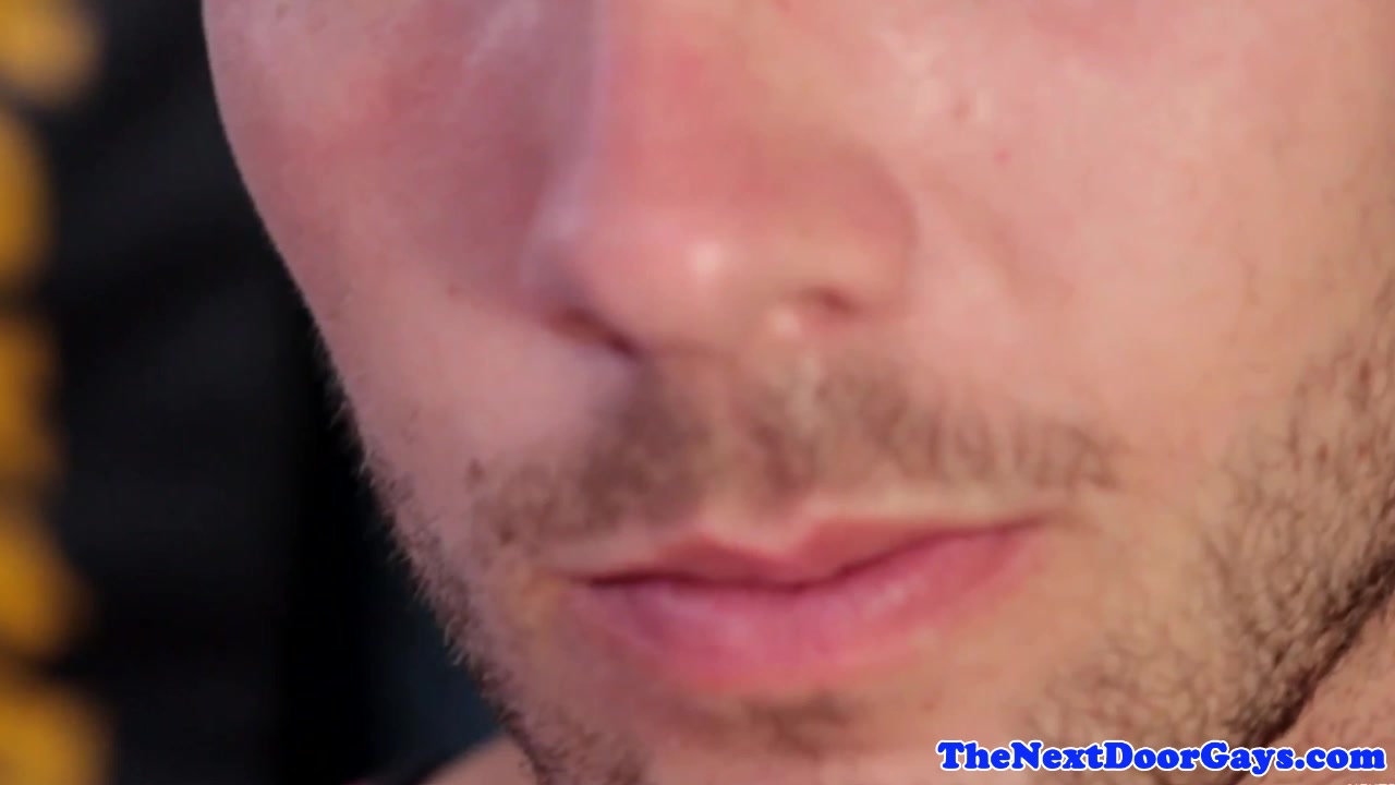 Muscled Chuck tugs his thick cock