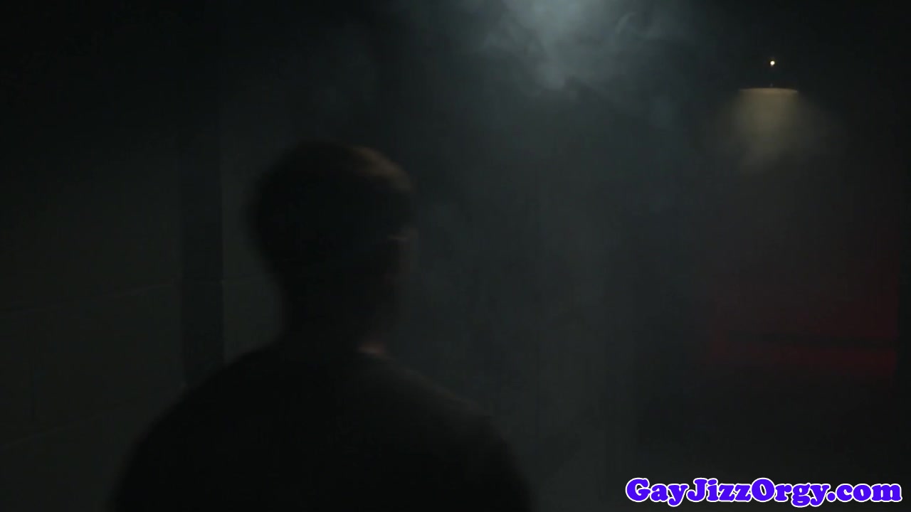 Bukkake loving jocks in the club sucking cock
