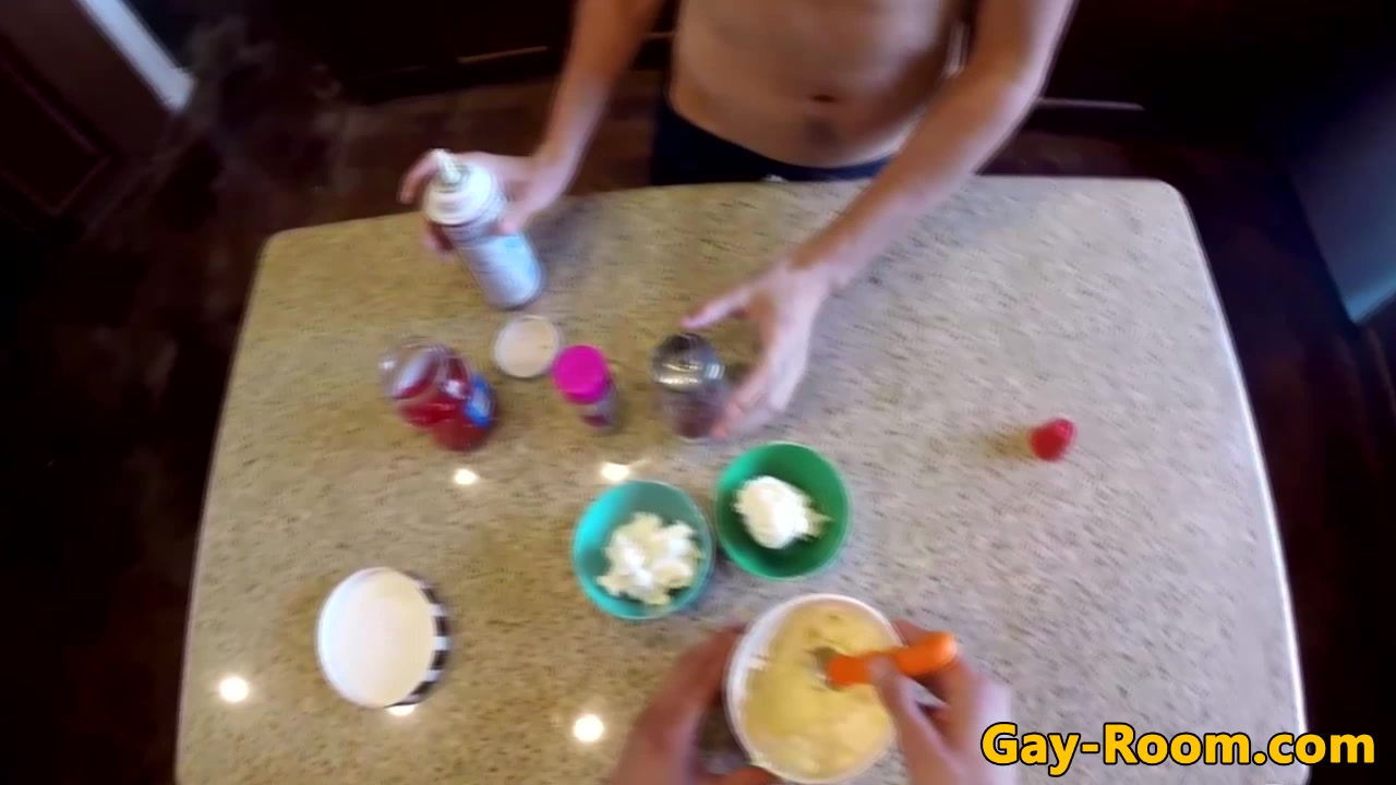 Three twinks assfucking and jizzing