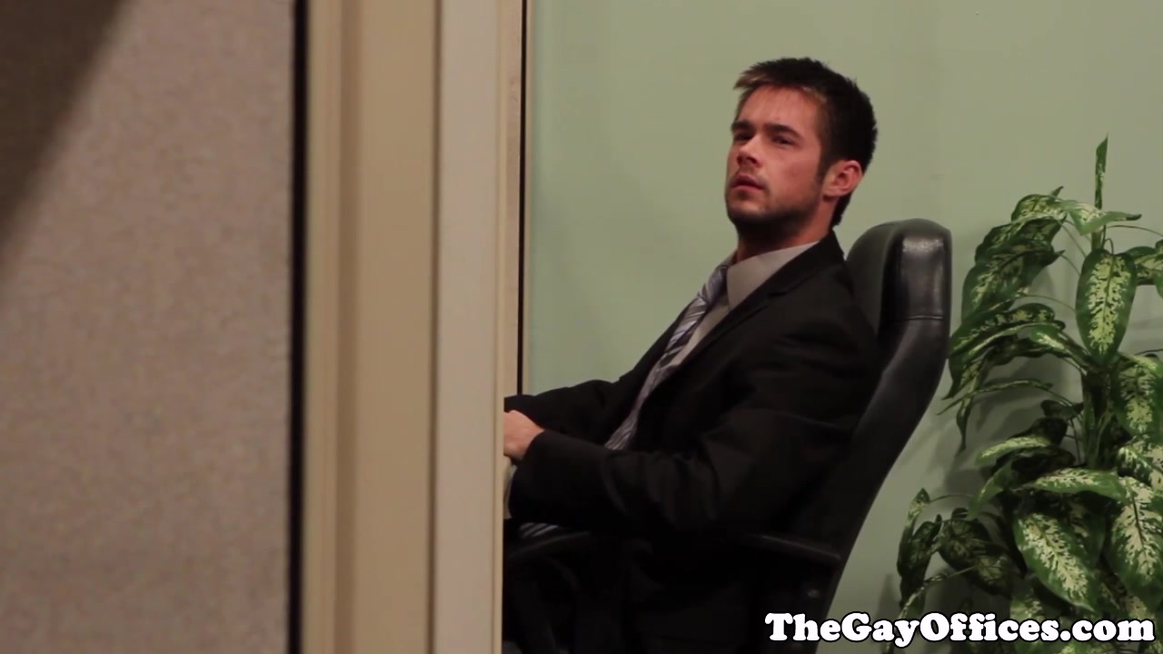 Gay office hunk drilled until they cum