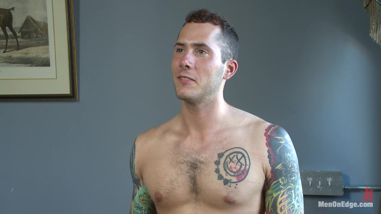 Straight stud endures relentless edging tight bondage and tickle torment