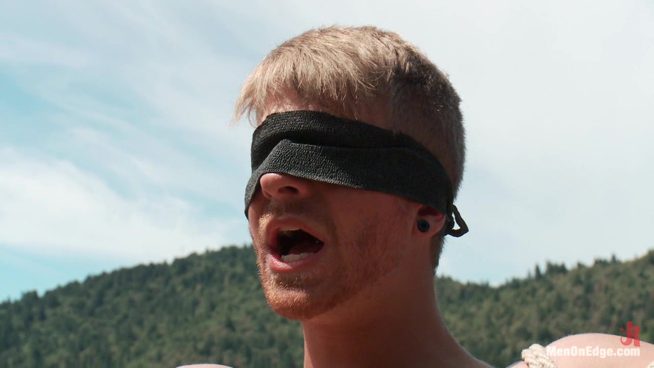 Captured straight jock gets his tight ass violated in the deep woods