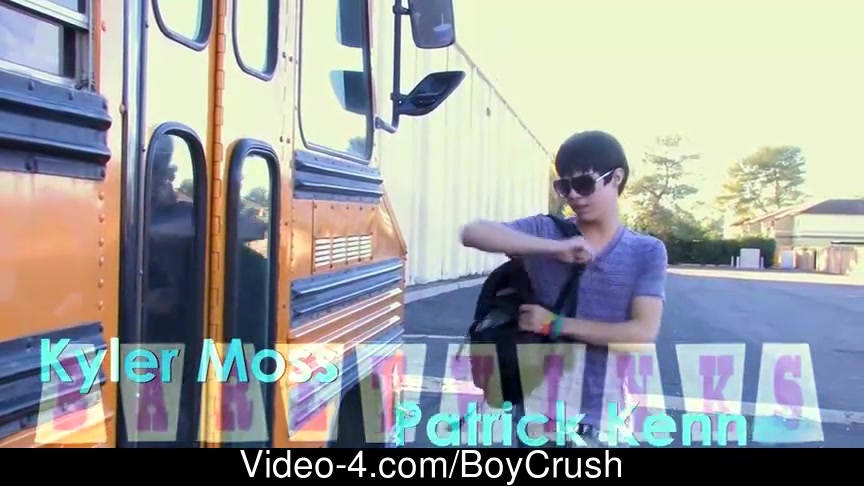 Caught smokin' by the bus Kyler Moss is on the receiving end of Patrick Kennedys yardstick