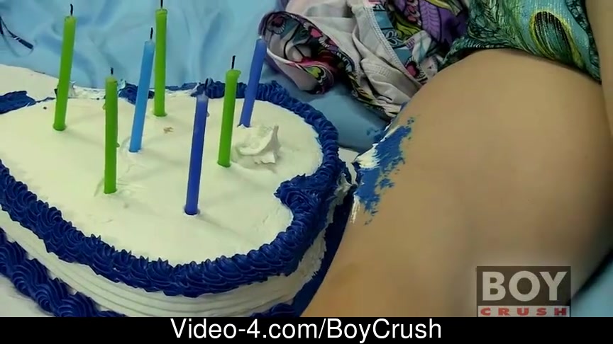 Kyler Moss surprises Miles Pride with a birthday cake and a couple of cute underclothes