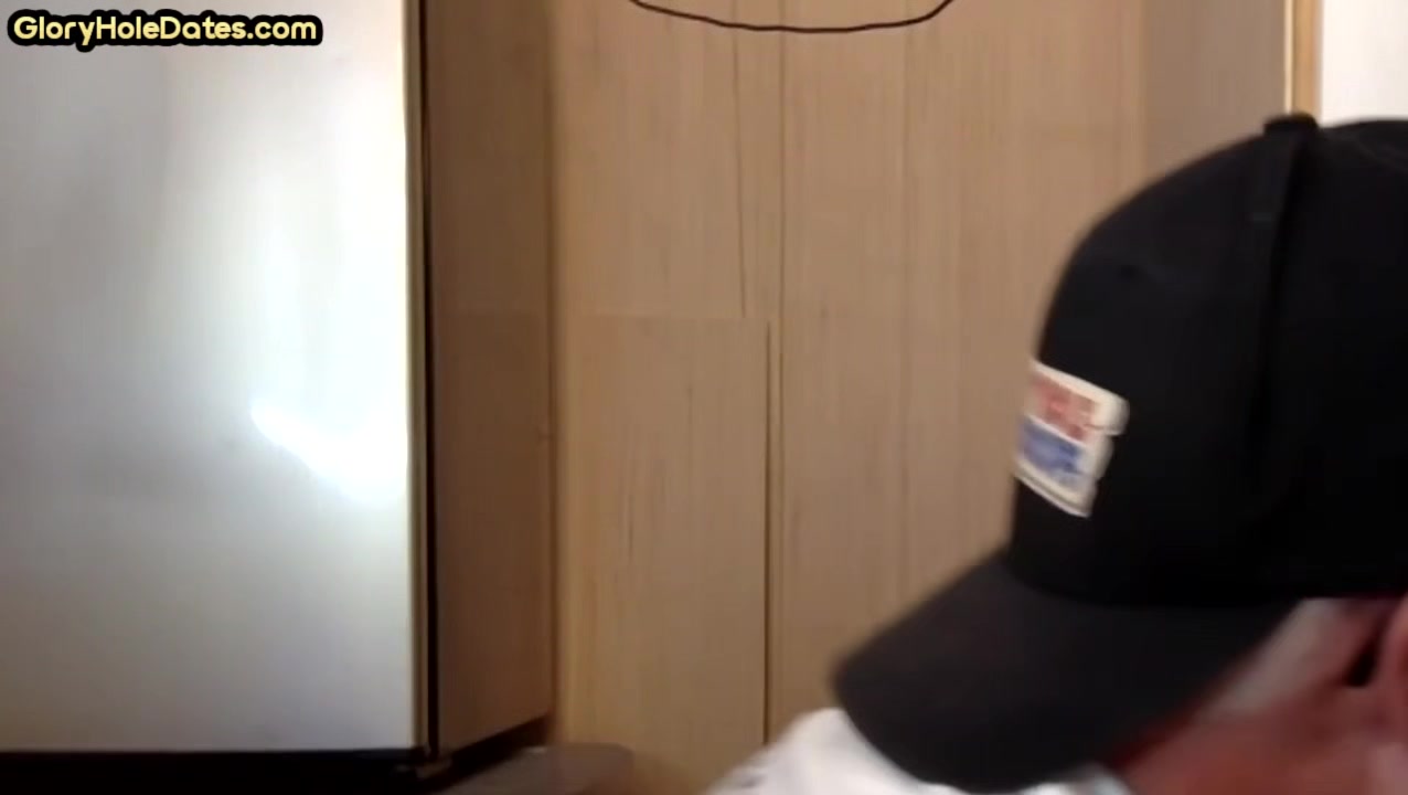 Gloryhole spycam recording moustache DILF