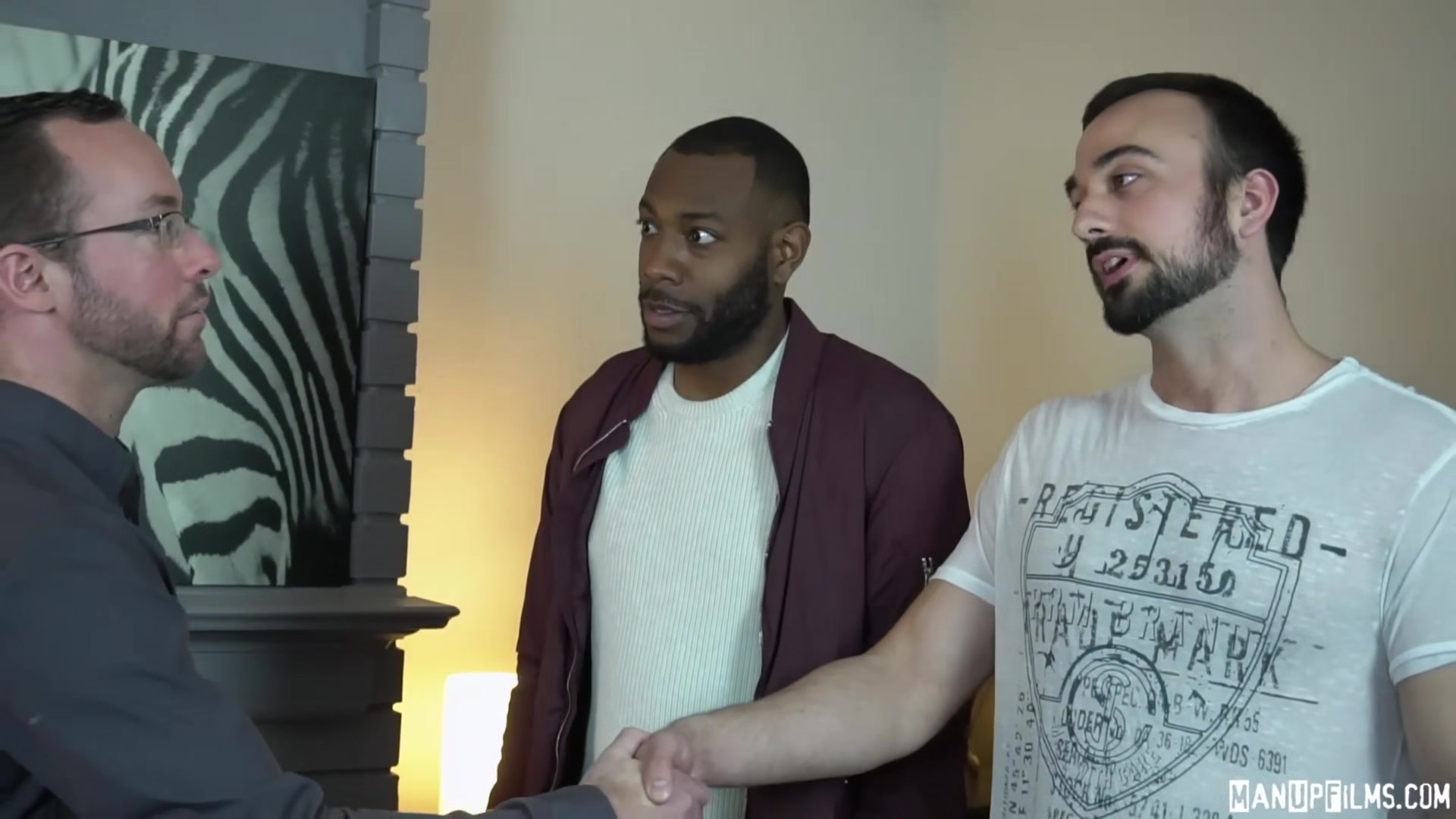 Bearded Mason Lear Rims Alex Hawk Before Threesome Pounding