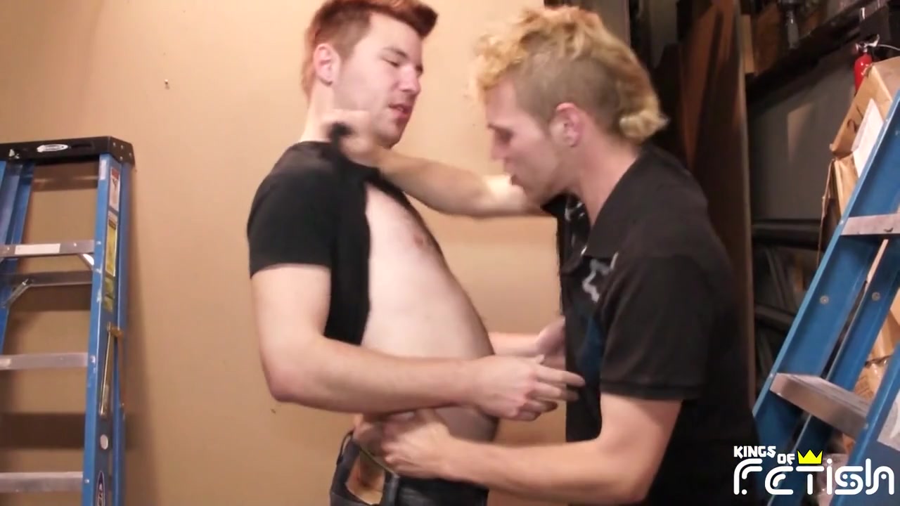 Two horny guys bang hard their asses in bareback style