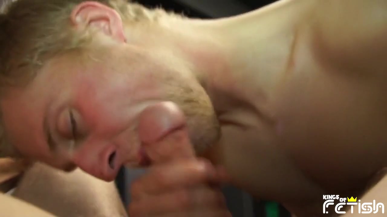 Two horny guys blow their dicks in sixty nine position and lick their cum
