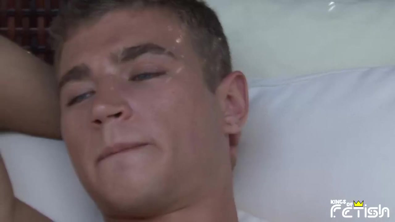 Young guy sucks his friend big cock after taking a bath in the pool