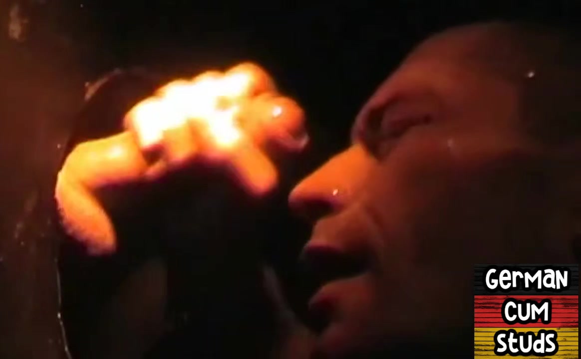 Amateur German gay facialized in closeup gloryhole BJ