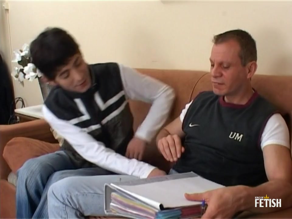 Young gay sucks older agent big cock and gets fucked at job interview