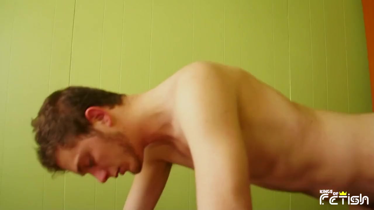 Brunette guy enjoys fucking his partner tight ass in bareback style and lick cum