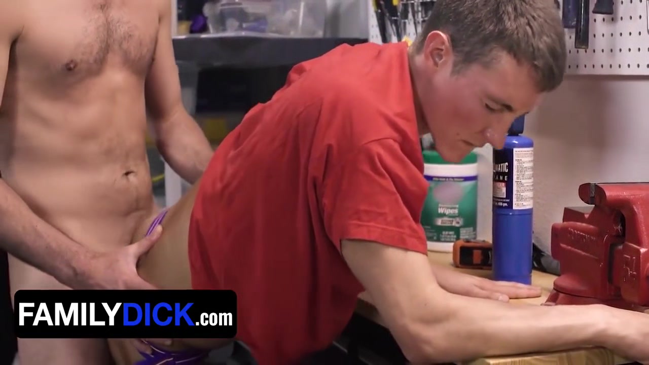 Shy Boy Gets Rammed By Older Man In Garage