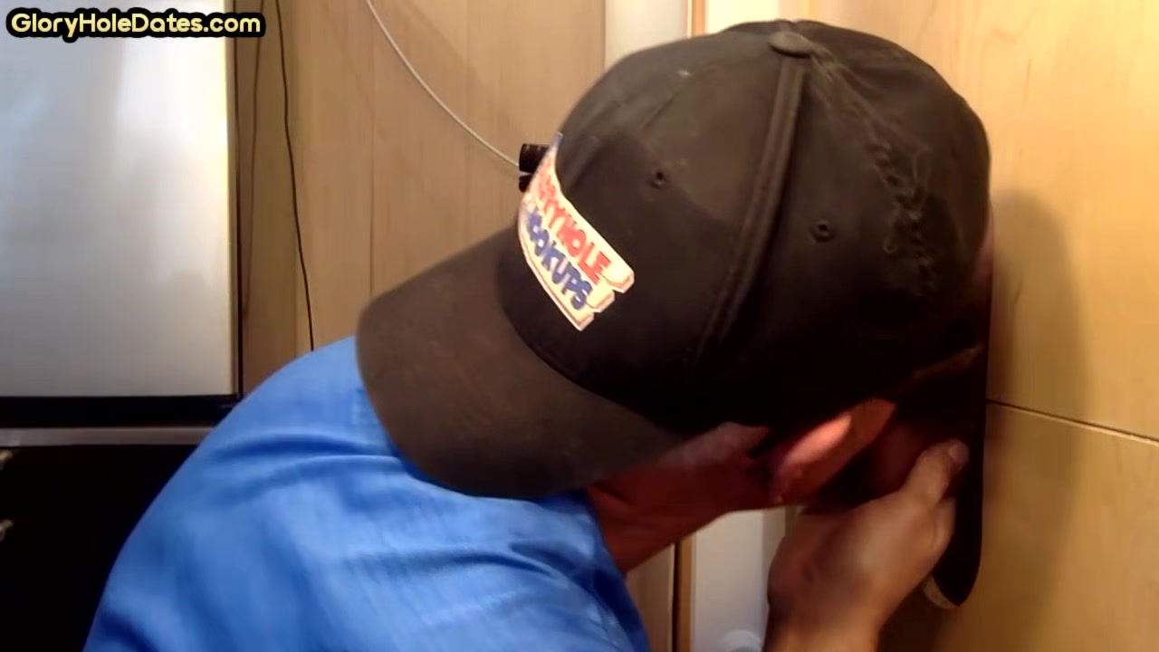 Cum swallow gaydaddy sucks gloryhole cock at his home