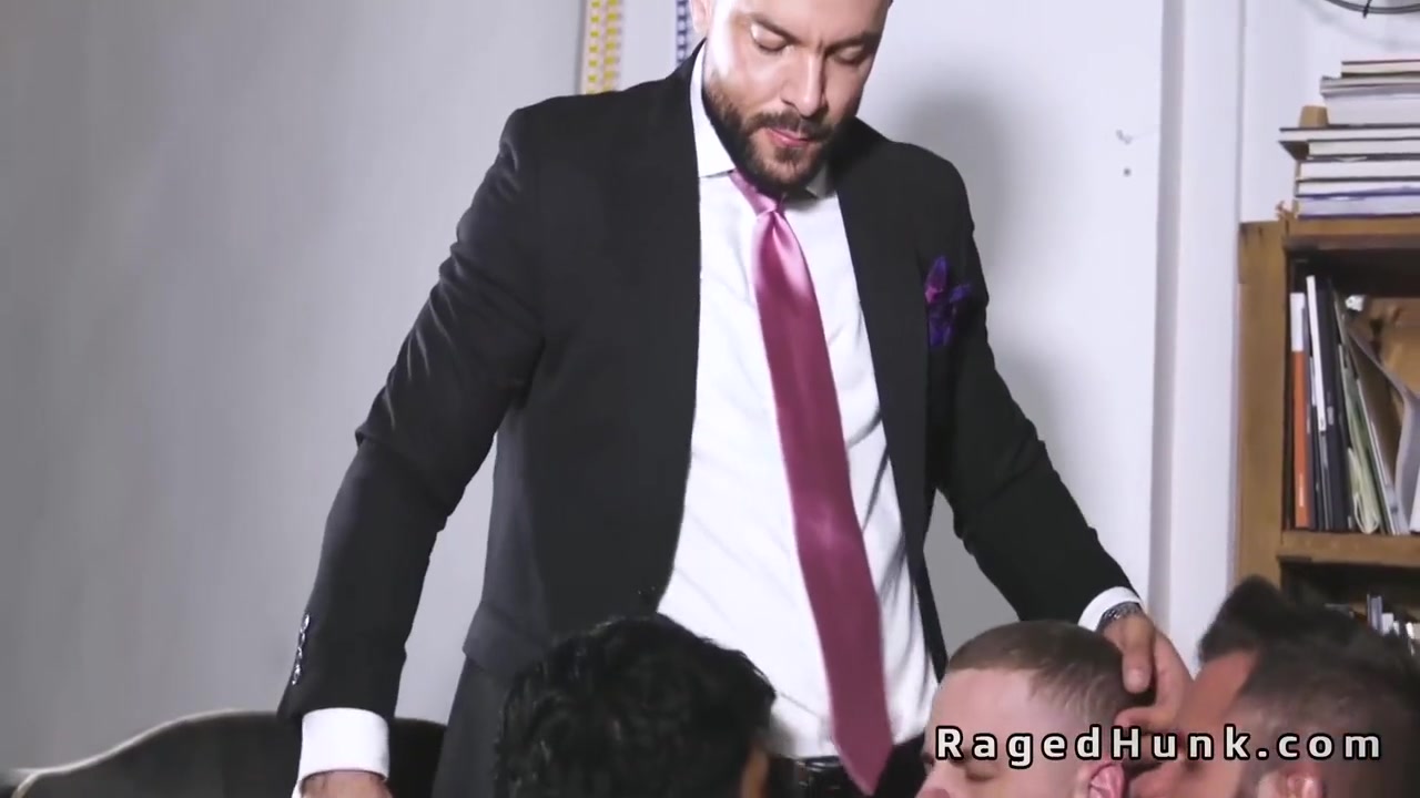 Foursome Gay Anal Sex In Suits At Real Estate 6 Min