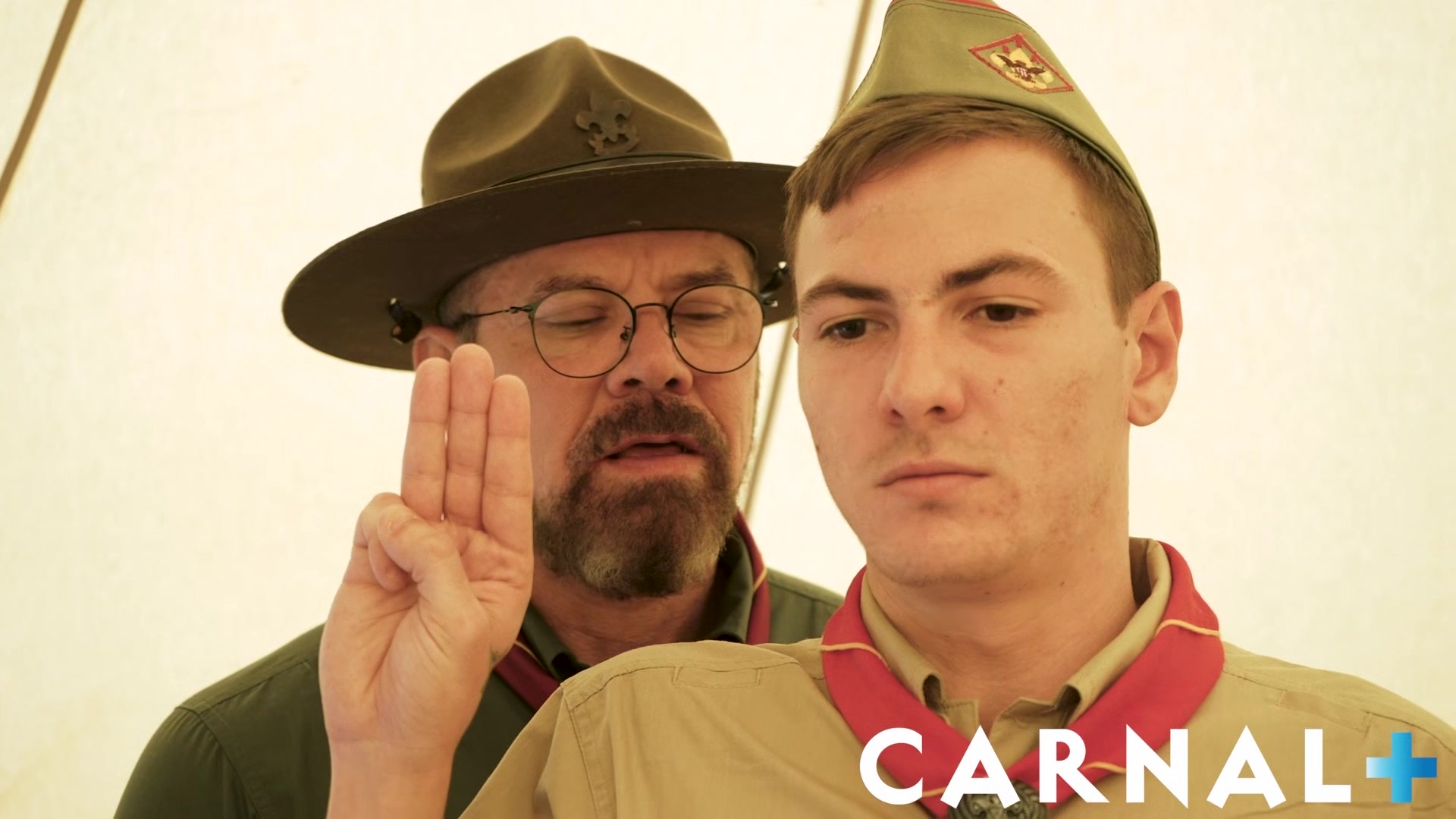 ScoutBoys Stern hairy DILF Max Sargent plows innocent lad in tent