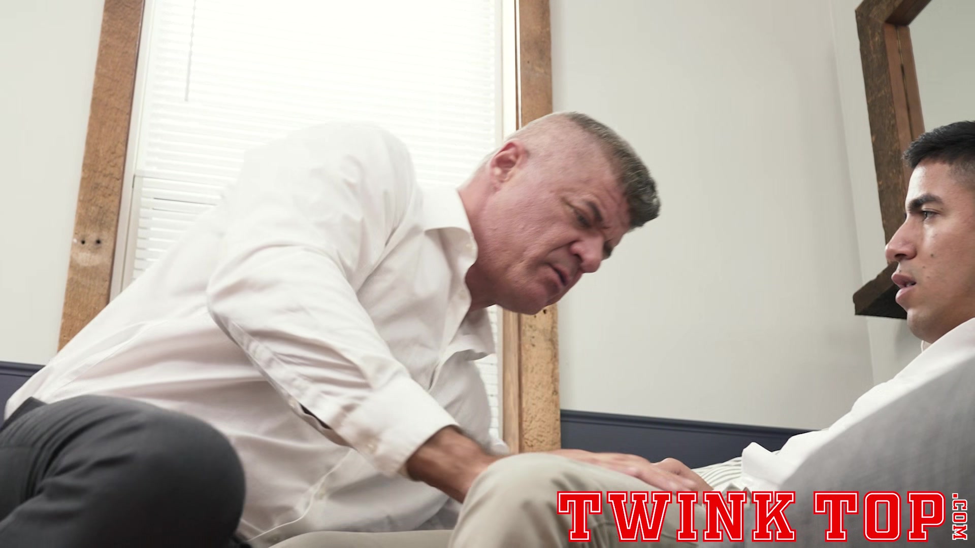 TwinkTop Milo Miles busts his nut inside insatiably horny DILF boss