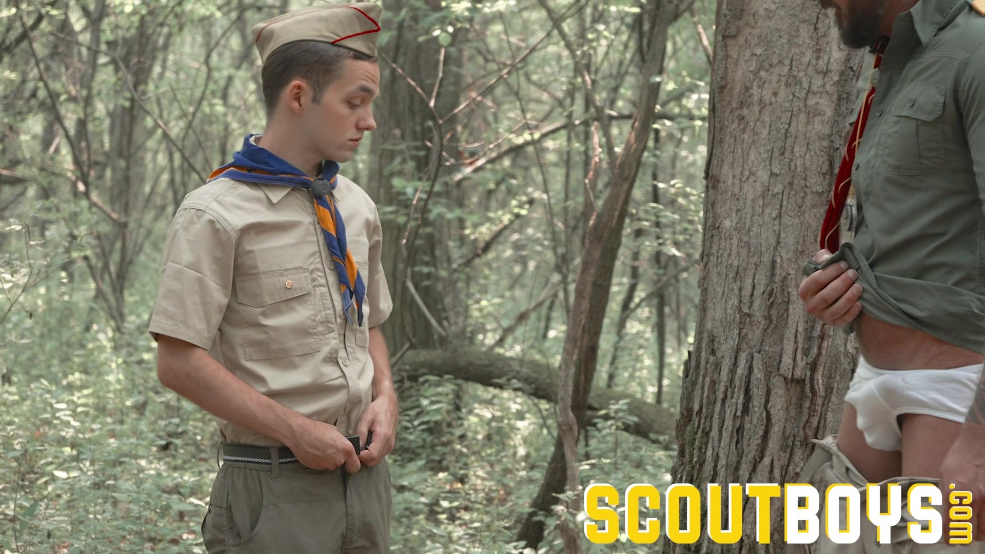 ScoutBoys Sexy hung DILF Dolf Dietrich barebacks hairless scout raw