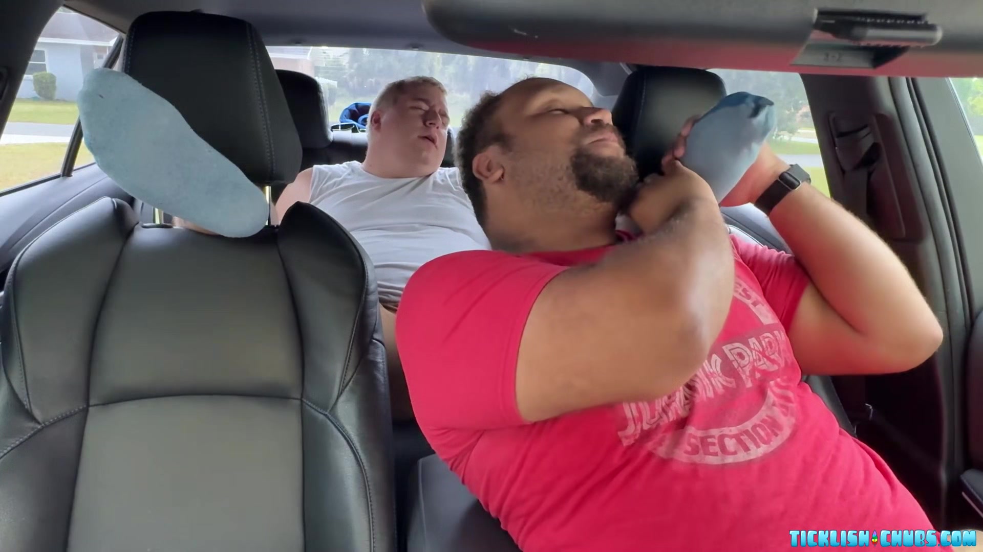 Chub Matt is so happy Devon sniffs his feet for a brief minute